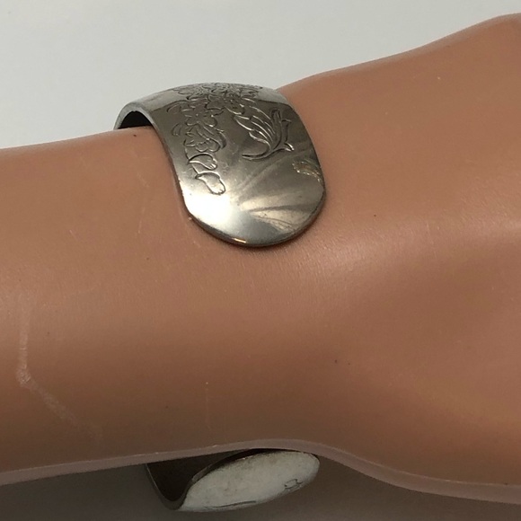 Vintage Kirk pewter cuff bracelet - Picture 4 of 9